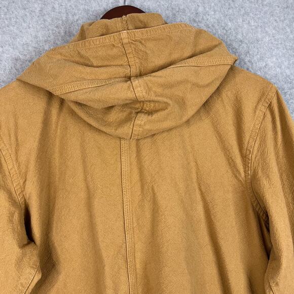 Everlane Beige The Canvas Organic Cotton Full Zip Hooded Anorak Jacket Sz Medium - Picture 6 of 12